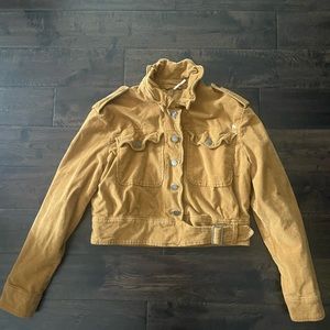 Free people corduroy jacket with star embellishment on top